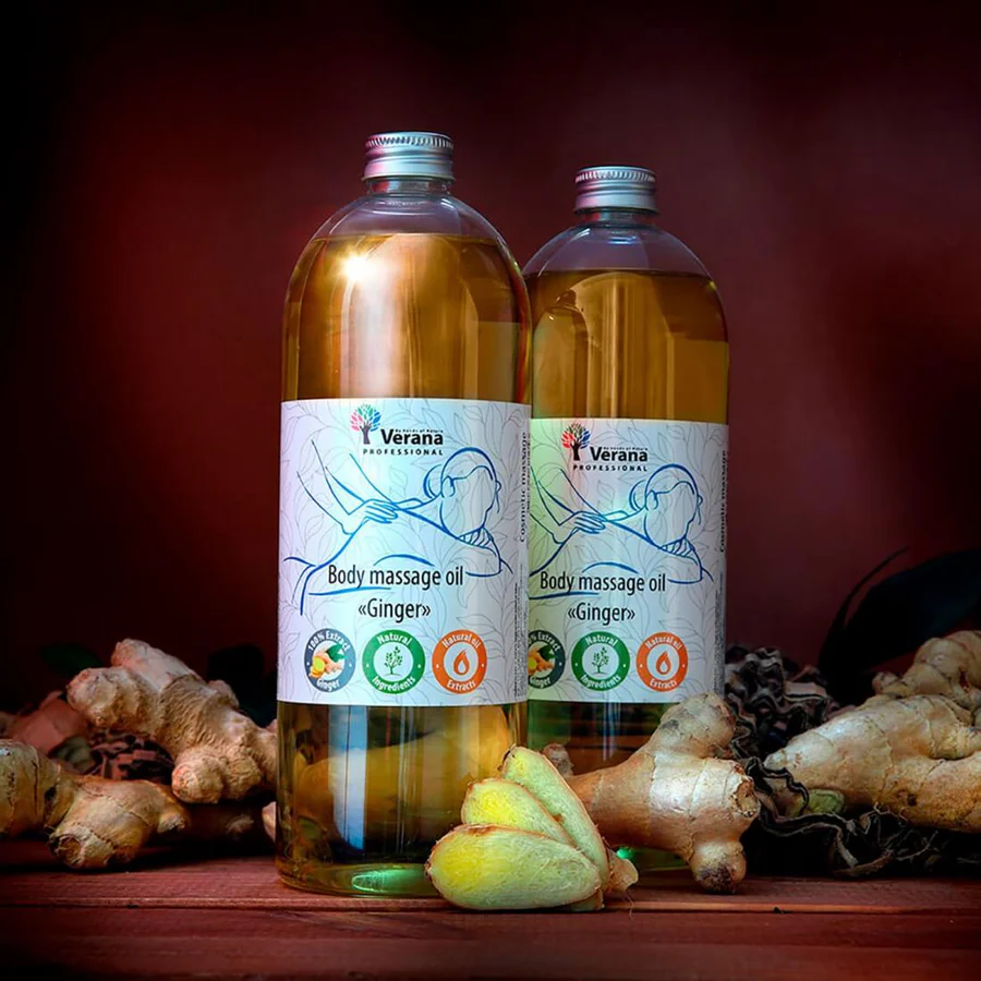 Verana 100% natuurlijke Massageolie Gember 250ml-2