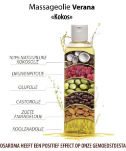 Alternative view of Verana 100% natuurlijke Massageolie Kokos 1l