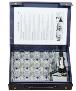 Cuppingset met 17 cuppingbekers met pomp